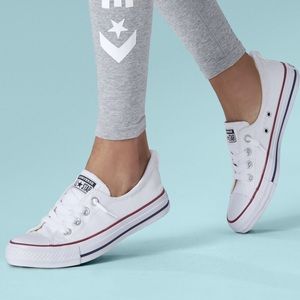 White shore line converse